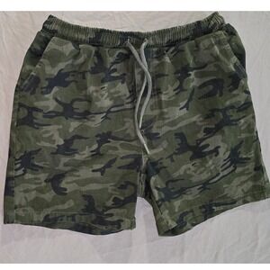 BOOHOOMAN Kids Camouflage Cargo Shorts Elastic Waist Drawstring Size M